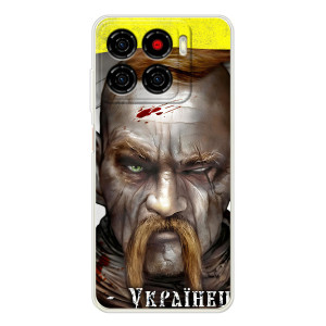 Чехол с картинкой (Патриотический КОЗАК) на ZTE Blade A56 – Одноглазый Козак