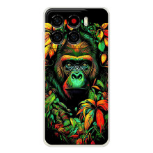 Чехол с Обезьянами ZTE Blade A56 - (AlphaPrint) (Обезьяна в тропиках)