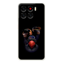 Чехол с Обезьянами ZTE Blade A56 - (AlphaPrint) (Три обезьяны)