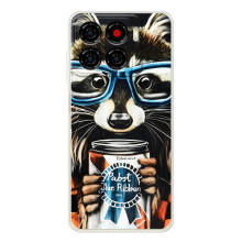 Чохол з принтом для Блейд А56 - (Прикольні) (AlphaPrint) (Єнот з банкою)