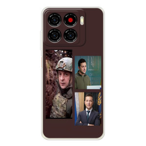 Чехол для ZTE Blade A56 (AlphaPrint - с принтом Зеленского)