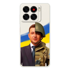 Чехол для ZTE Blade A56 (AlphaPrint - с принтом Зеленского)