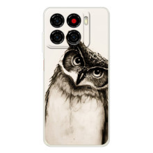 Чехол с птицами на ZTE Blade A56 (VPrint) (Сова)