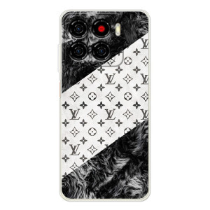 Чохол Стиль Louis Vuitton на ZTE Blade A56 – LV на білому