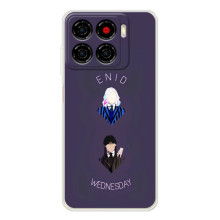 Чехлы Венсдей на ZTE Blade A56 Уэнсдей (AlphaPrint) (Уэнздей и подруга)