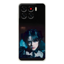 Чехлы Венсдей на ZTE Blade A56 Уэнсдей (AlphaPrint) (взгляд Уэнздей)