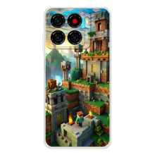 Чехол с картинками Майнкрафт для  – Город Майнкрафт