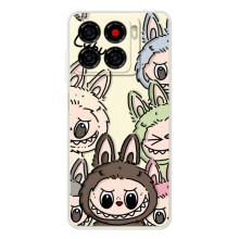 Чехол с Лабубу на ZTE Blade A56 – Коллаж Лабубу