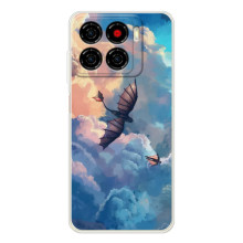 Чехол с принтом дракон Беззубик для  – Беззубик в небе