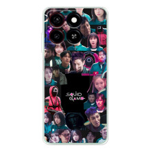 Чохол Гра в кальмара для ZTE Blade A56 – Колаж гра кальмара