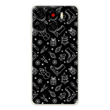 Новогодние, Праздничные Чехлы для ZTE Blade A56 - 2024 год (Новогодний фон)