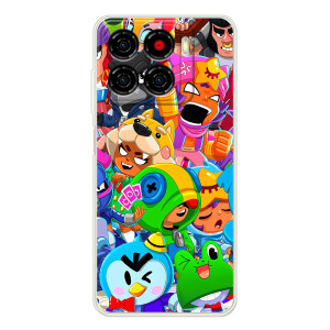 Силиконовый Чехол на ZTE Blade A56 с картинкой Brawl Stars – Brawl-Stars