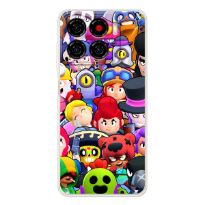 Силиконовый Чехол на ZTE Blade A56 с картинкой Brawl Stars – Персонажи