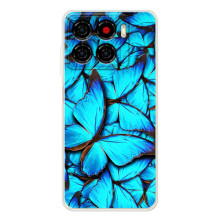 Силиконовый бампер с картинкой животных для ZTE Blade A56 – Крылья бабочек
