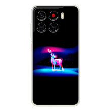 Силиконовый бампер с картинкой животных для ZTE Blade A56 – Яркий олень