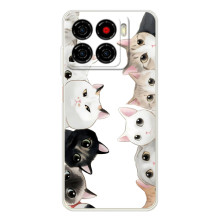 Силиконовый чехол с котиком для ZTE Blade A56 – Коты