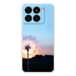 Силиконовый Чехол с одуванчиками на ZTE Blade A56 – Закат с одуванчиком