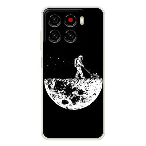 Силиконовый Чехол с принтом "Космонавты" на ZTE Blade A56 – Космонавт