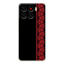 Силиконовый Чехол на ZTE Blade A56 – Красная Вышиванка