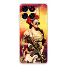 ЗСУ Чехлы (TPU) для ZTE Blade A56 (Женщина солдат)