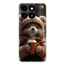 Друкований чохол 'Звірята з кавою' для ZTE Blade A56 – Мішка з кавою