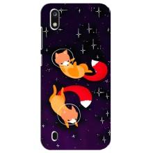 Чехлы с картинкой Лисички для ZTE Blade A7 (2019) (VPrint) (Лисички космонавты)