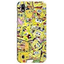 Чехол Губка Боб для ЗТЕ Блейд А7 2019 – Эмоции Спанч Боба
