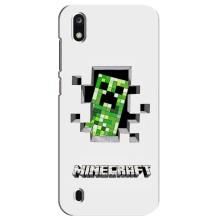 Чехол Майнкрафт на ZTE Blade A7 (2019) (AlphaPrint) Minecraft (крипер Майнкрафт)