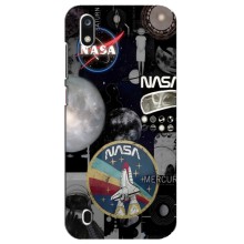 Силиконовый бампер с принтом "Наса" на ZTE Blade A7 (2019) (Art nasa)