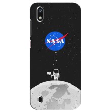 Силиконовый бампер с принтом "Наса" на ZTE Blade A7 (2019) (Космонавт NASA)