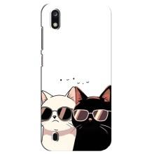 Чехол с рисунком кот на ZTE Blade A7 (2019) – Коты в очках