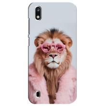 Чехол с принтом стильные животные для ЗТЕ Блейд А7 2019 – Лев в очках