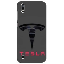 Силиконовый бампер с картинкой машины на ZTE Blade A7 (2019) (Logo TESLA)