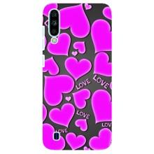 Чехлы для любимой на ЗТЕ Блейд А7 (2020) (VPrint) (Pink hearts)