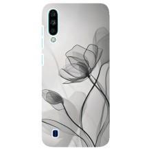 Чохол з квітковим принтом на ZTE Blade A7 (2020) (Чорні квіти)