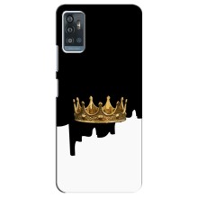 Чехол (Корона на чёрном фоне) для ЗТЕ Блейд А71 – Золотая корона