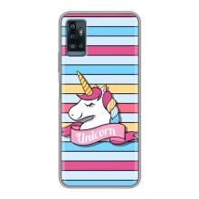Чехол для ЗТЕ Блейд А71 - (Единорожки - Новинки) (AlphaPrint) (Unicorn)