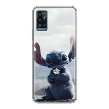 Чохол з малюнком Стіч для ZTE Blade A71 – Стіч з квіткою