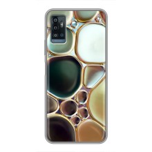 Мраморный чехол на ZTE Blade A71 (VPrint) (Радужный Мрамор)