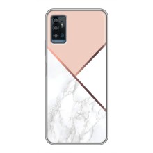 Мраморный чехол на ZTE Blade A71 (VPrint) (Тройной мрамор)