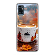 Чохол з унікальним дизайном 'Осінь з кавою' для ZTE Blade A71 – Кава на природі