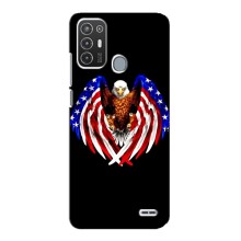 Чехол Флаг USA для ZTE Blade A72 (Крылья США)