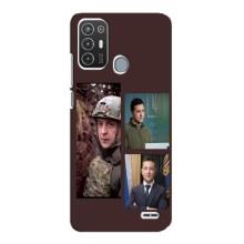 Чехол для ZTE Blade A72 (AlphaPrint - с принтом Зеленского) – Президент