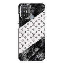 Чехол Стиль Louis Vuitton на ZTE Blade A72 (LV на белом)