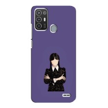 Чехлы Венсдей на ZTE Blade A72 Уэнсдей (AlphaPrint) (Уэнздей в черном)
