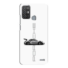 Чохол з авто Порше для ZTE Blade A72 – білий порше