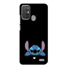 Чехол с принтом Стич на ZTE Blade A72 (Стич на черном)