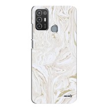 Мраморный чехол на ZTE Blade A72 (VPrint) (Белый мрамор)
