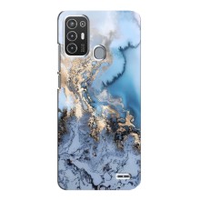 Мраморный чехол на ZTE Blade A72 (VPrint) (Нежный мрамор)