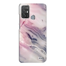 Мраморный чехол на ZTE Blade A72 (VPrint) (Пурпурный Мрамор)